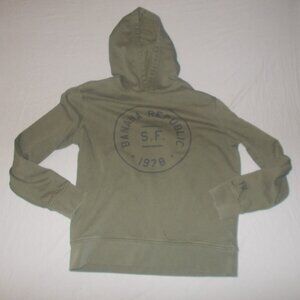 Banana Republic Monogram Logo- Classic Sweatshirt: Green Hoodie mens medium